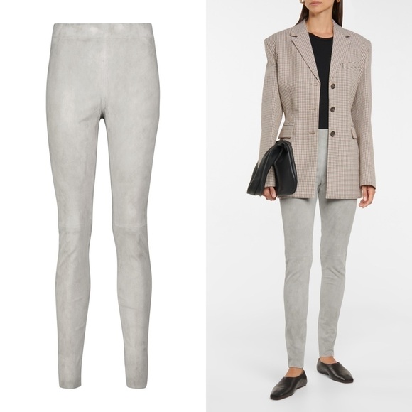 MARCCAIN Additions Sand Pull On Stretchy Faux Suede Leggings Pants size 10 - Picture 1 of 15